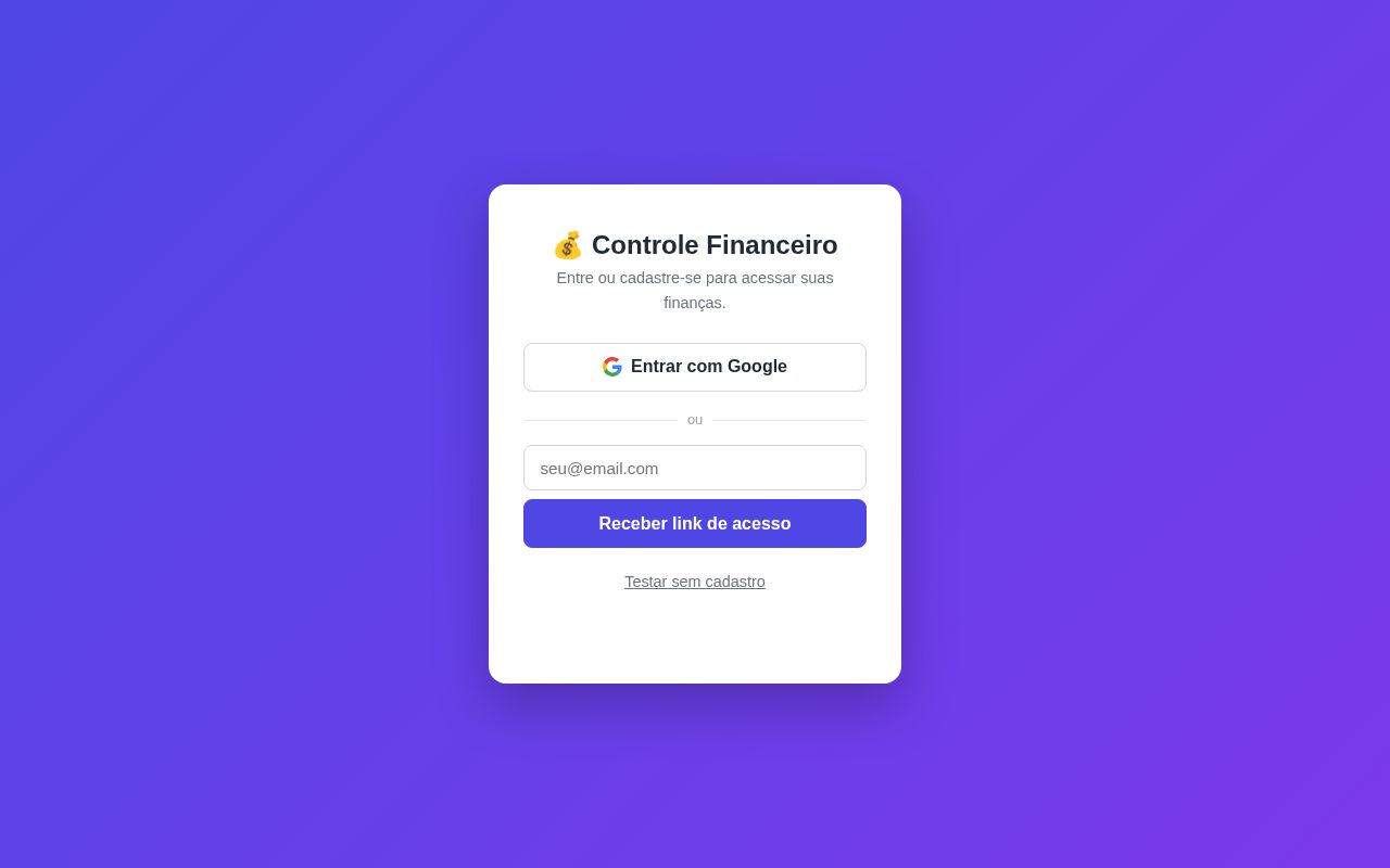 Preview of App Financeiro Of