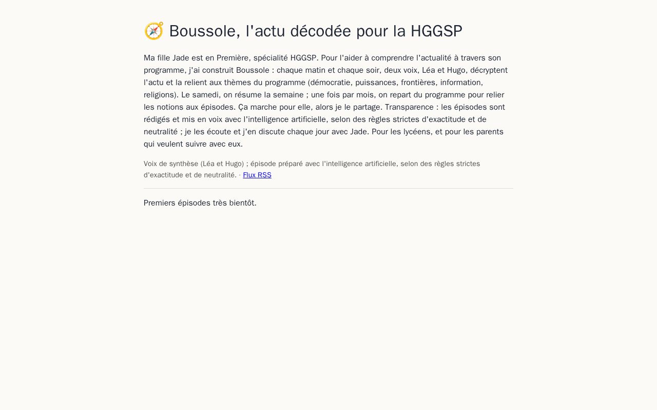 Preview of Boussole Podcast