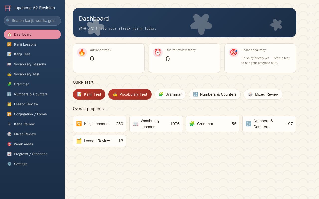 Preview of JP Learning App