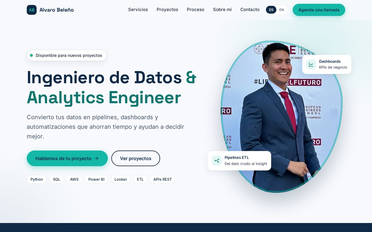 Preview of Landing Page Alvaro