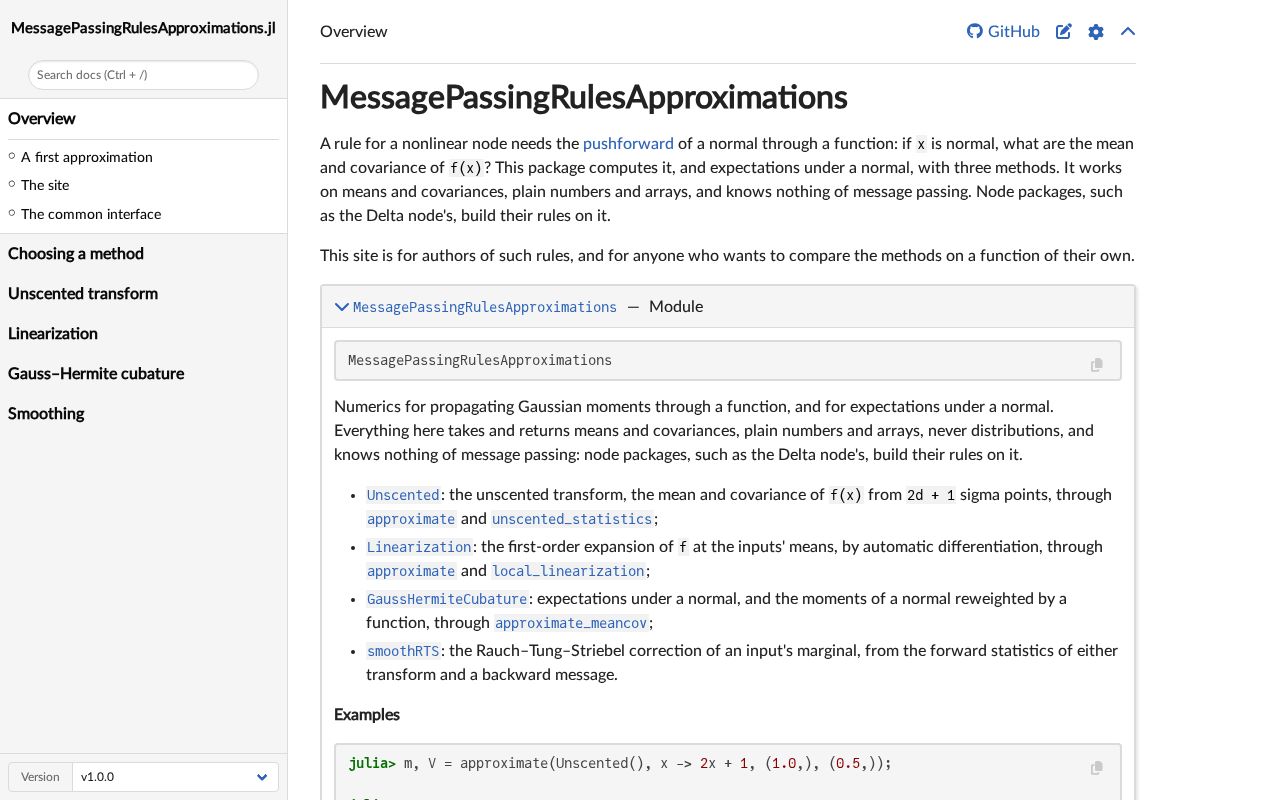 Preview of MessagePassingRulesApproximations Jl