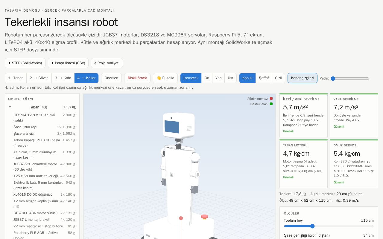 Preview of Tekerlekli Insansi Robot