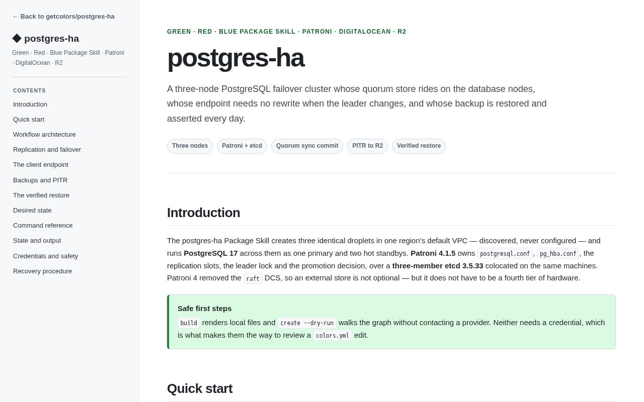 Preview of Postgres Ha