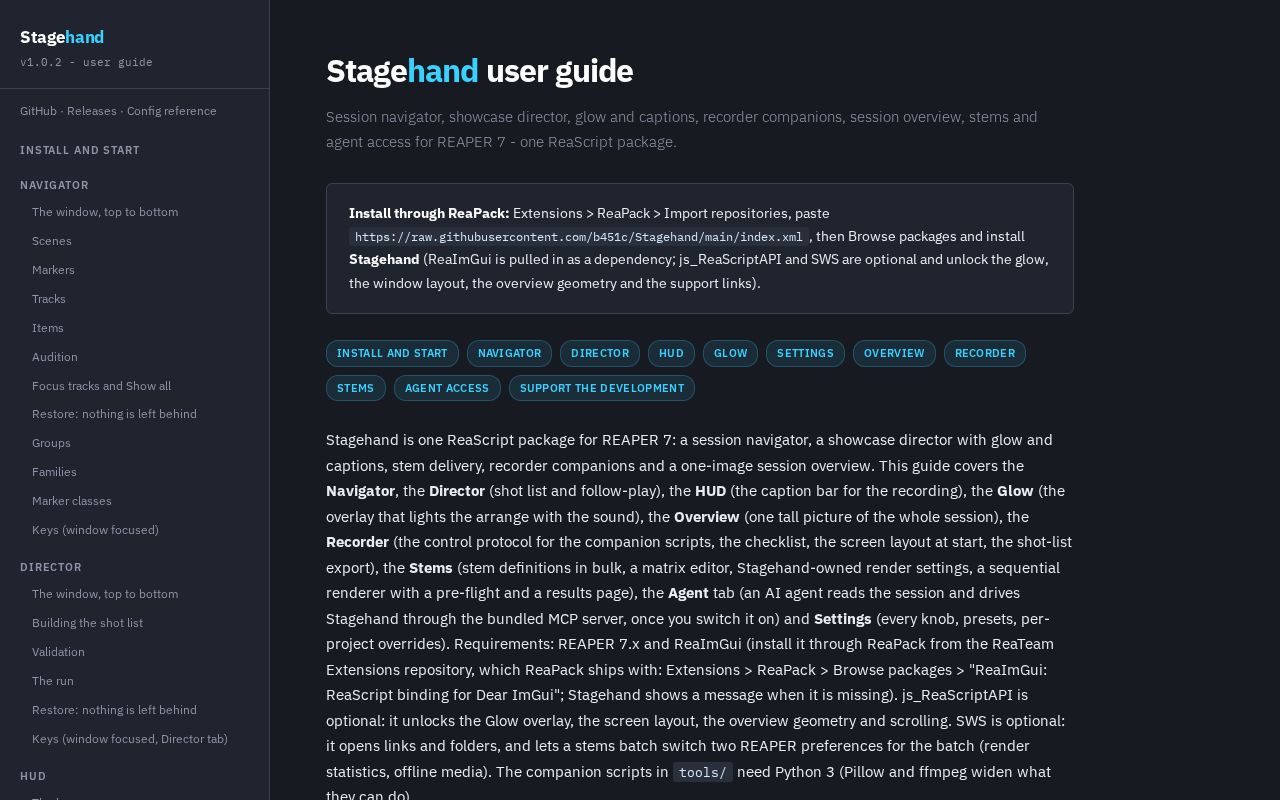 Preview of Stagehand