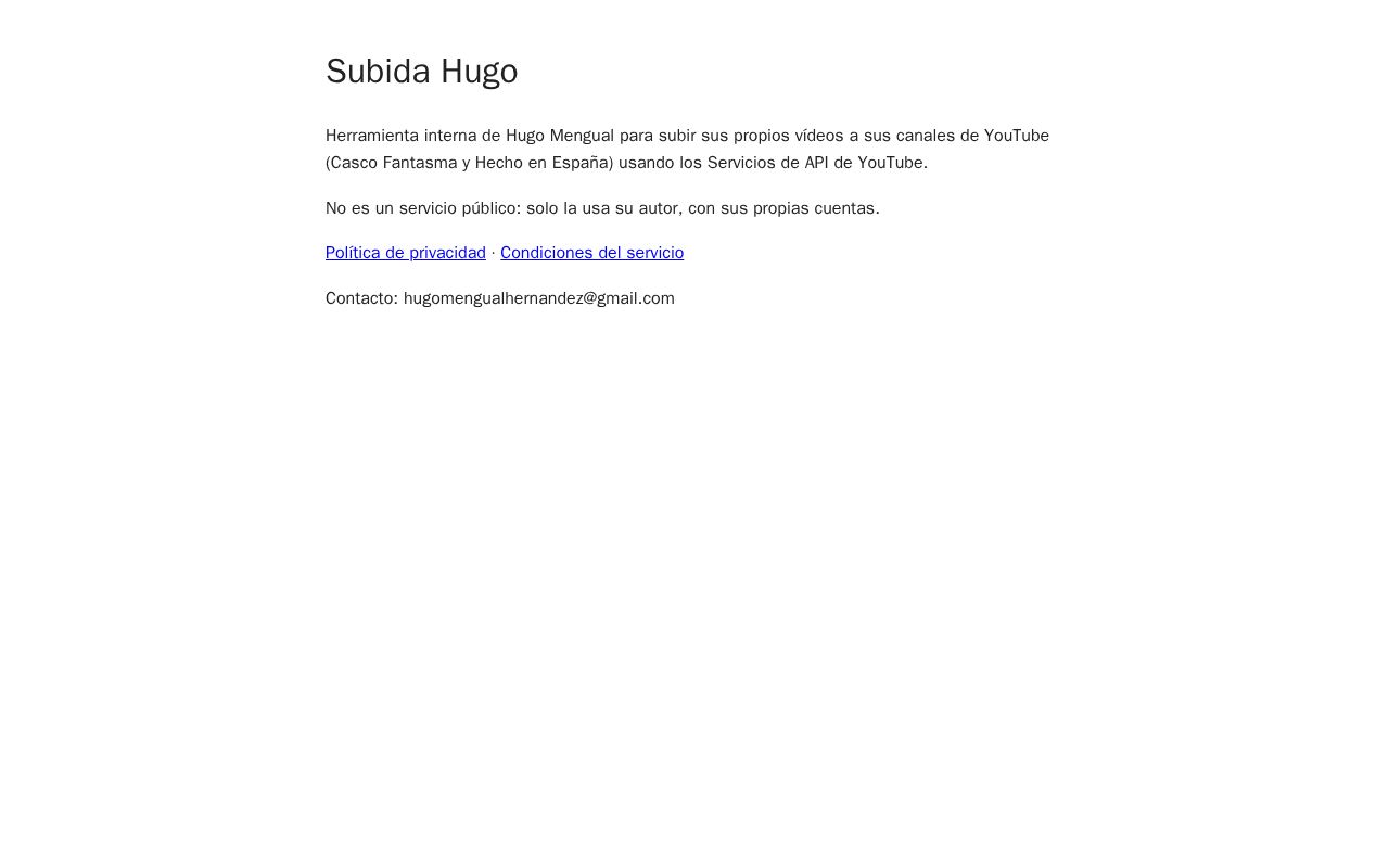 Preview of Subida Youtube