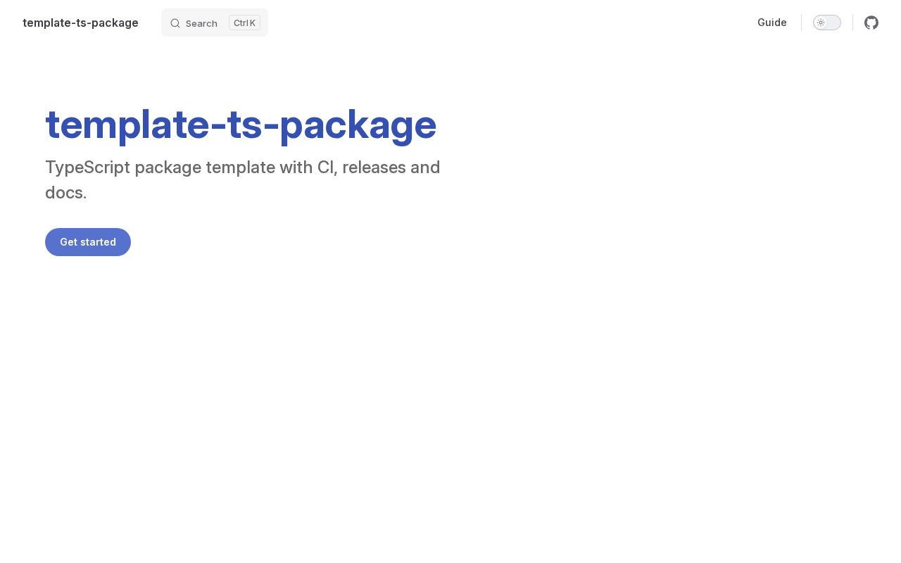 Preview of Template Ts Package