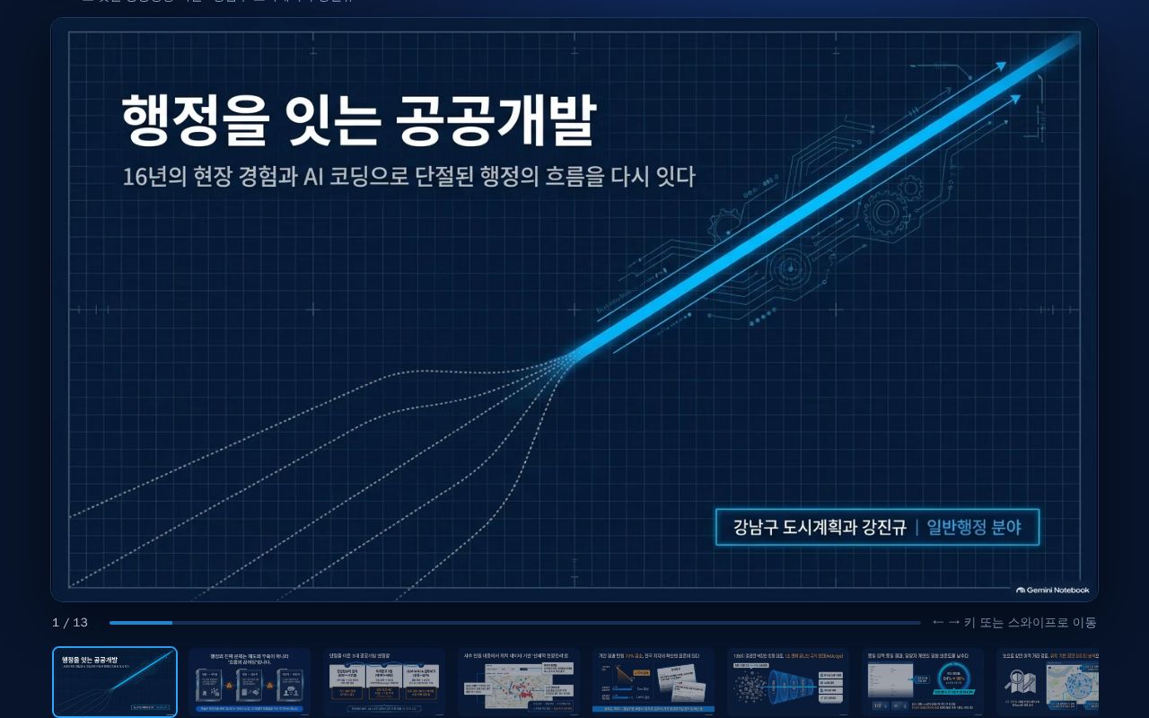 Preview of 행정을 잇는 공공개발 — AI로 잇는 공공행정 혁신 발표자료 웹 뷰어
