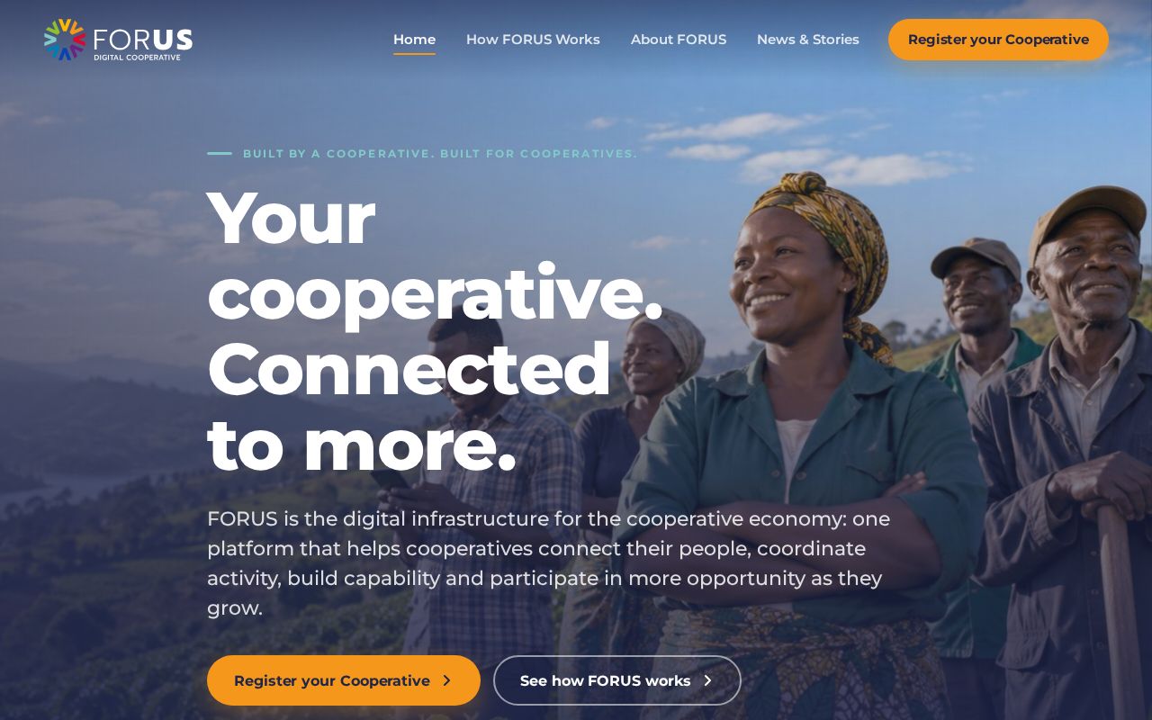 Preview of FORUS public website, review build