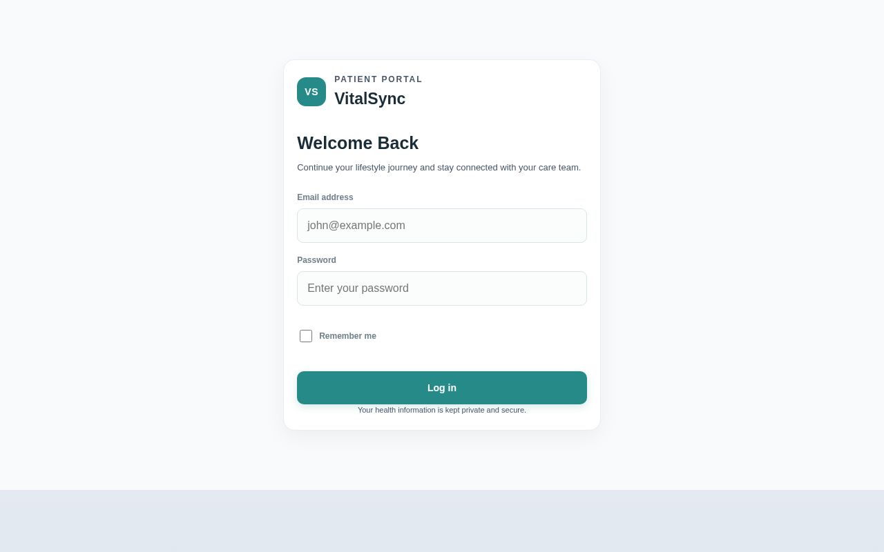 Preview of VitalSyncPrototype