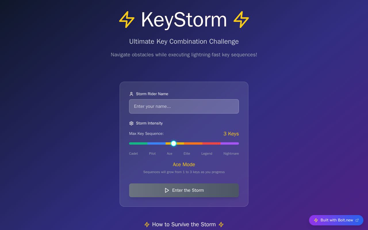 Preview of KeyStorm