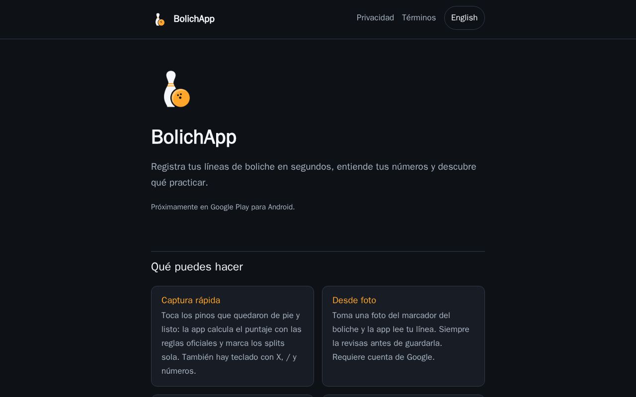 Preview of Web BolichApp
