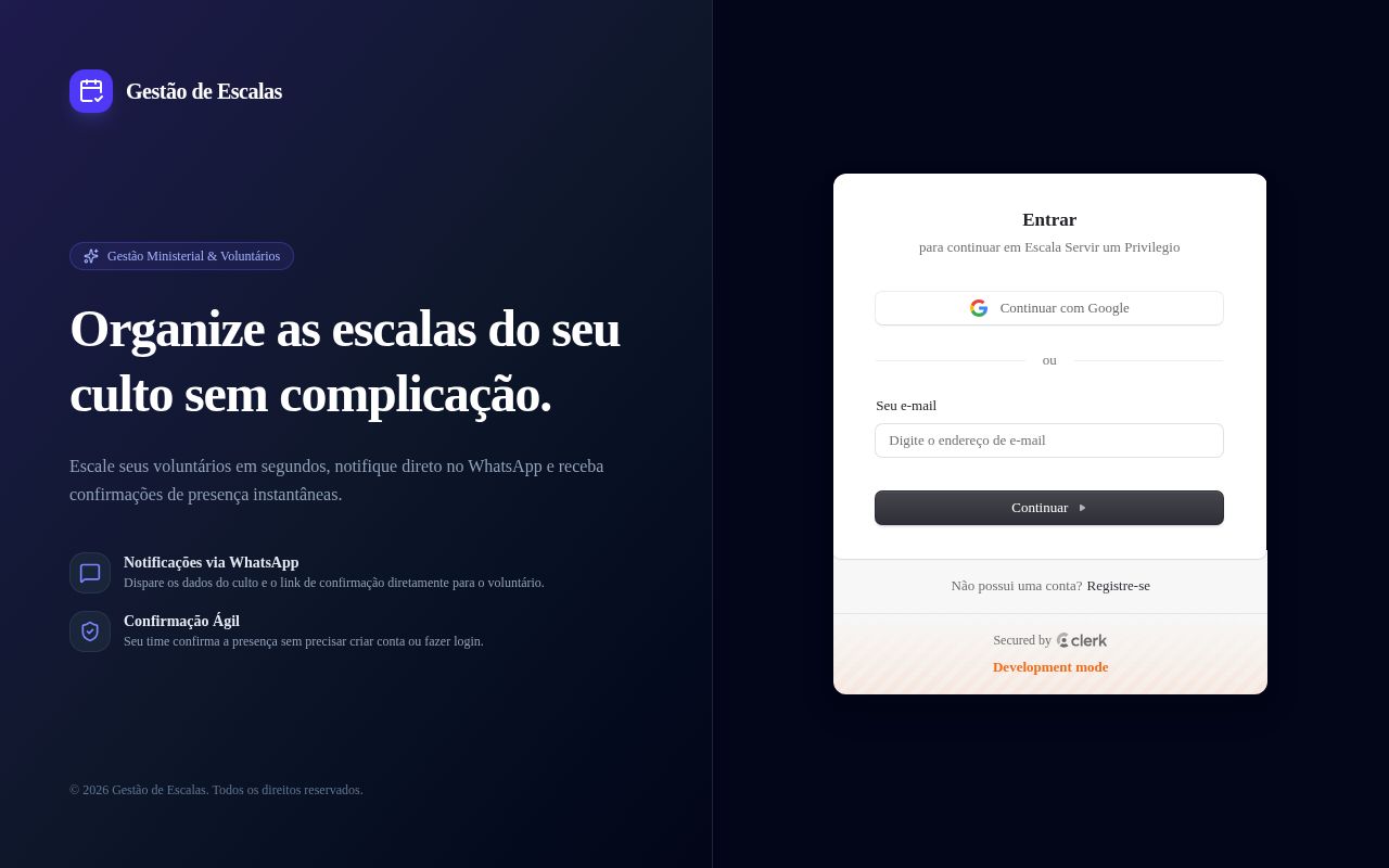 Preview of Meu App Escalas