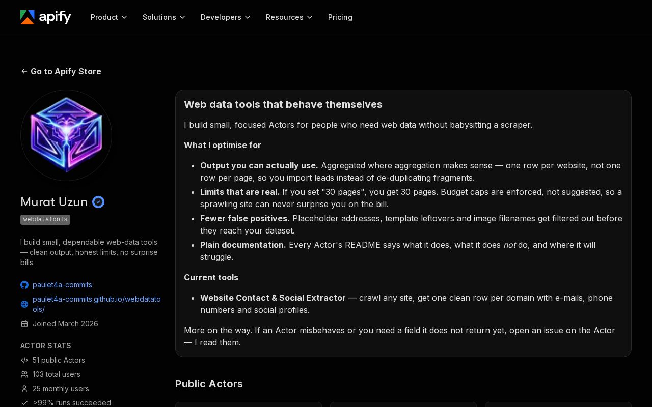 Preview of Webdatatools Mcp Server