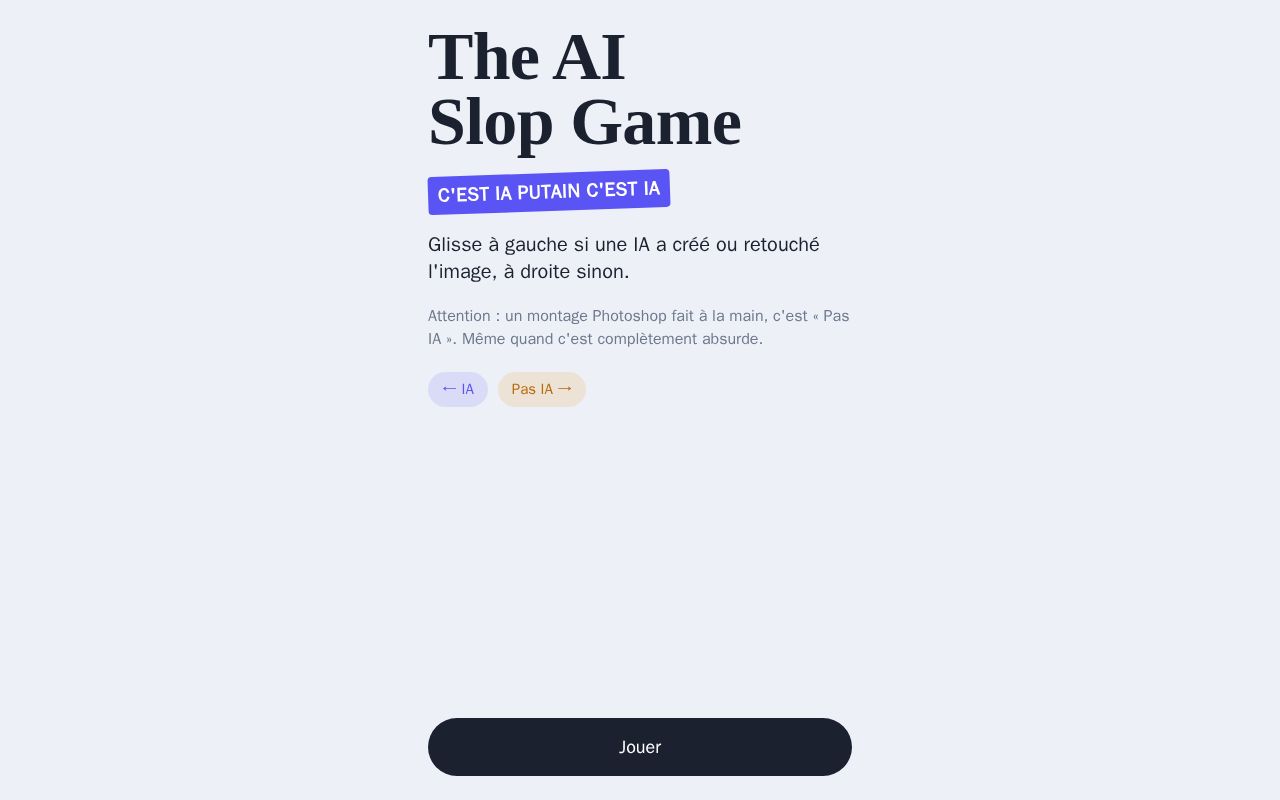 Preview of AI Slop Quiz