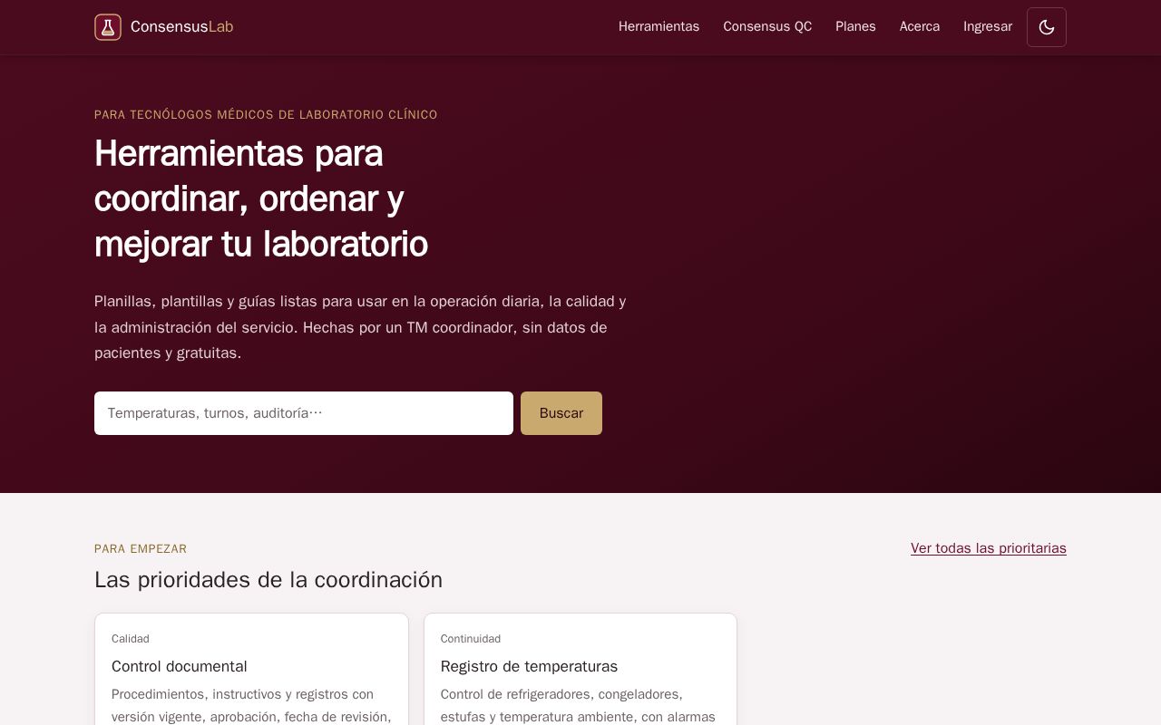 Preview of ConsensusLab: herramientas de gestión para el laboratorio clínico