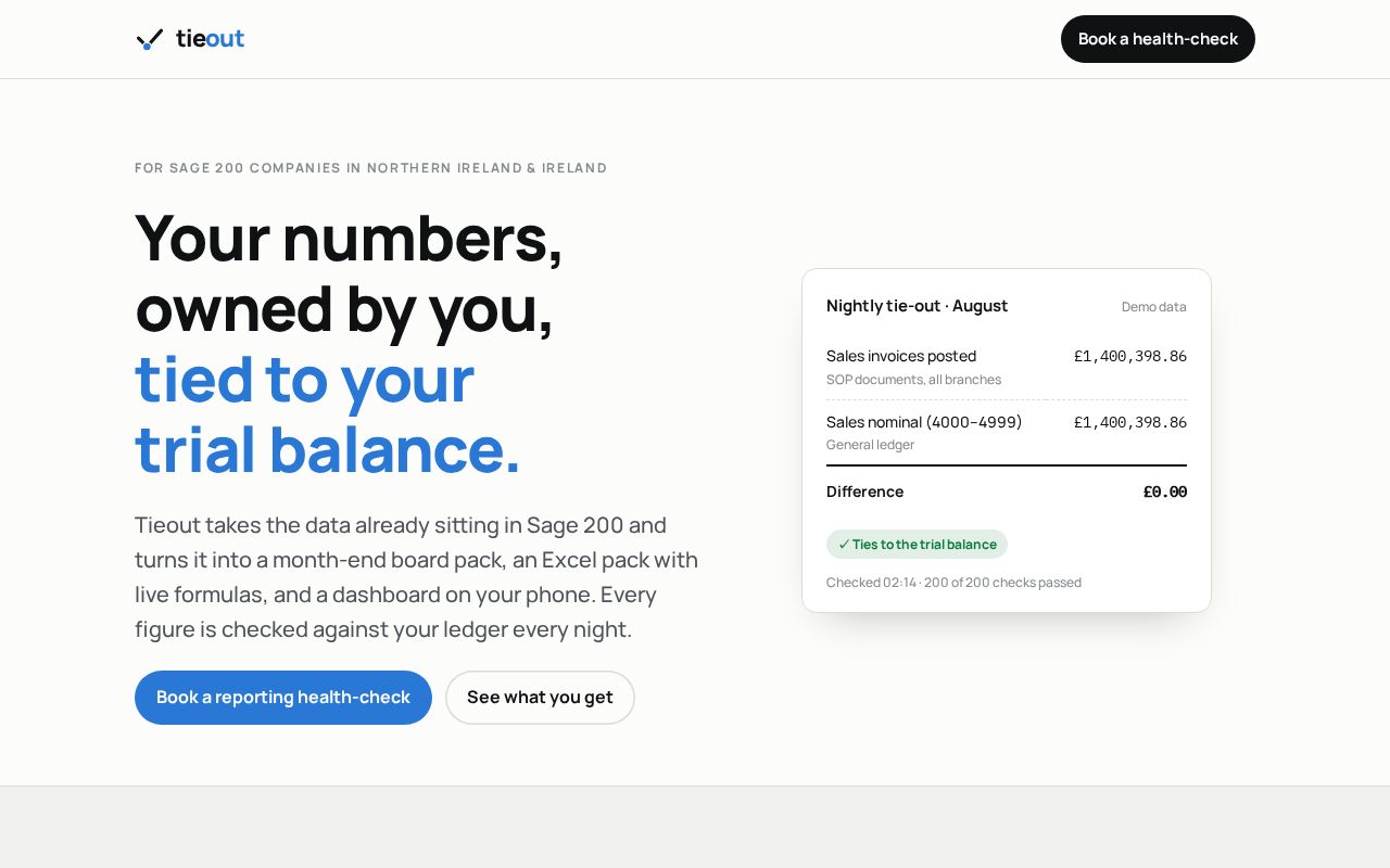Preview of Tieout Site