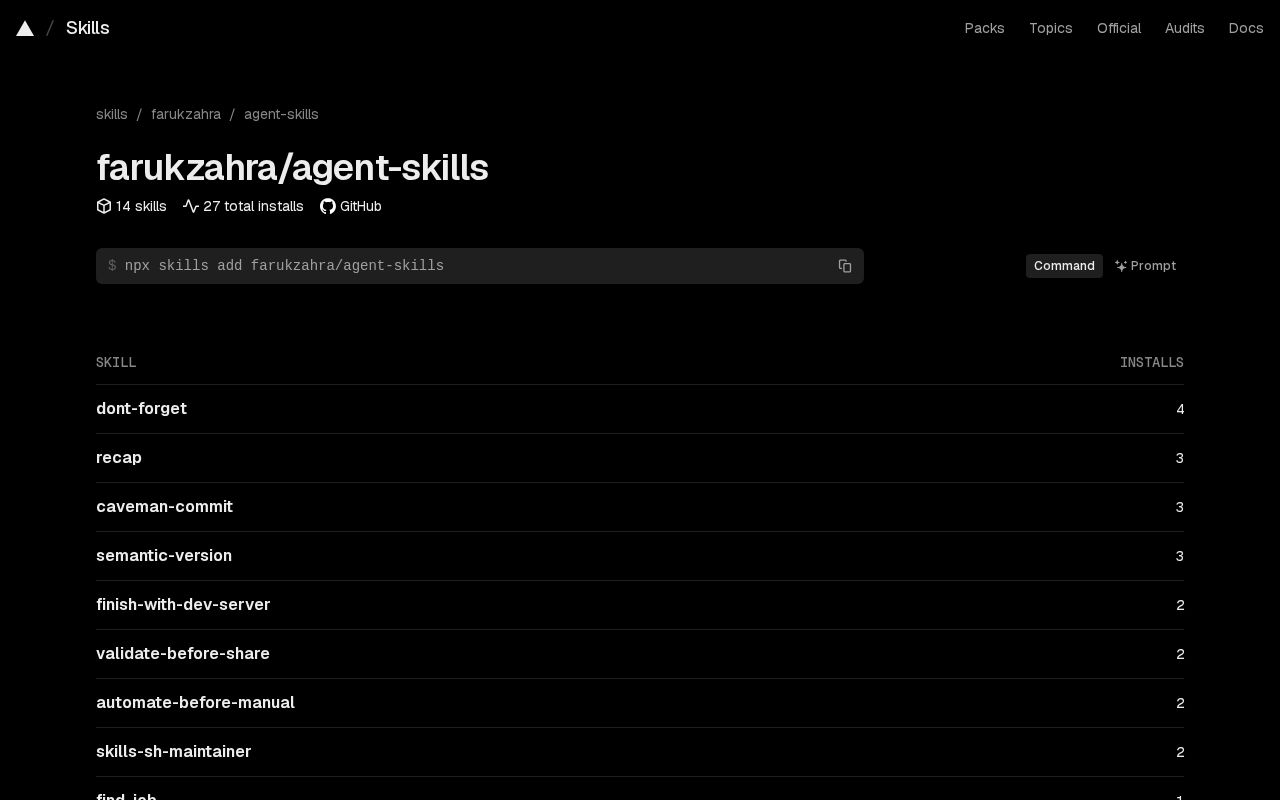 Preview of Agent skills for Cursor and other coding agents (skills.sh)