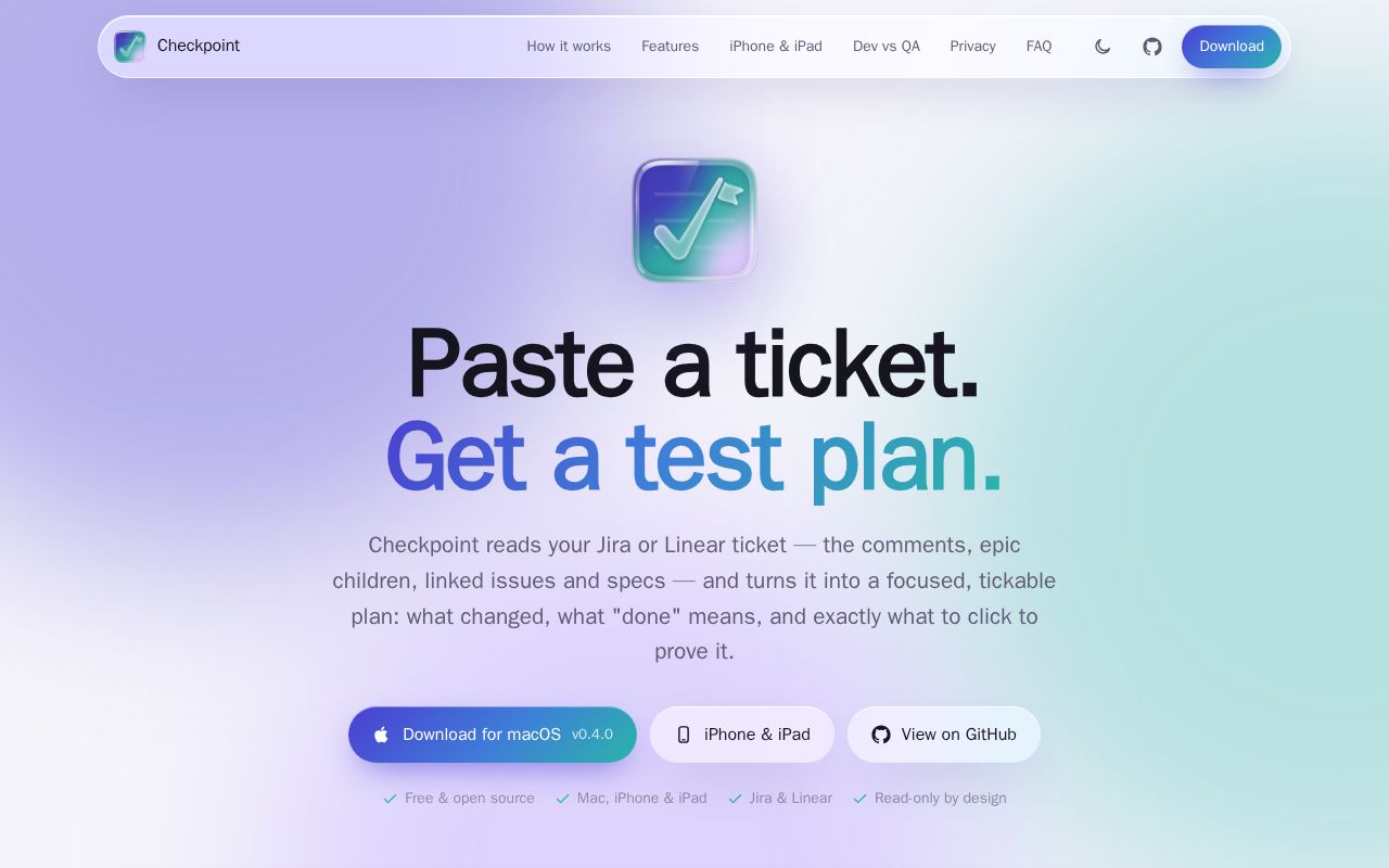 Preview of Checkpoint