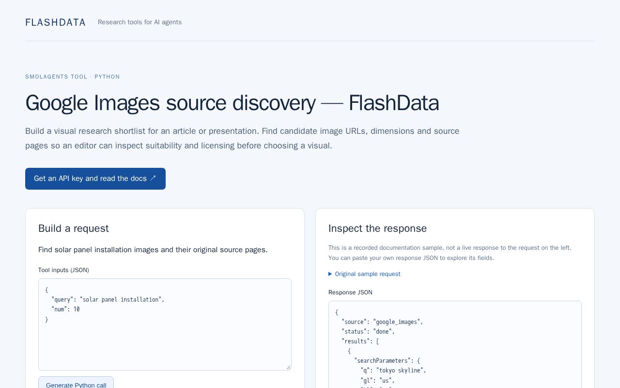 Preview of Google Images source discovery