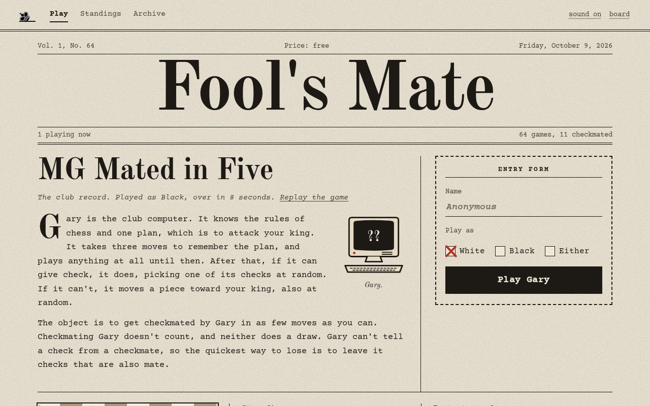 Preview of Fools Mate