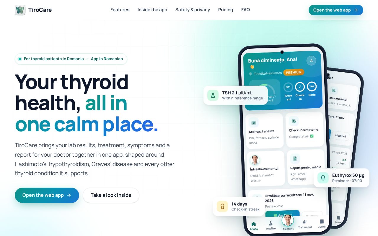 Preview of Tirocare Site