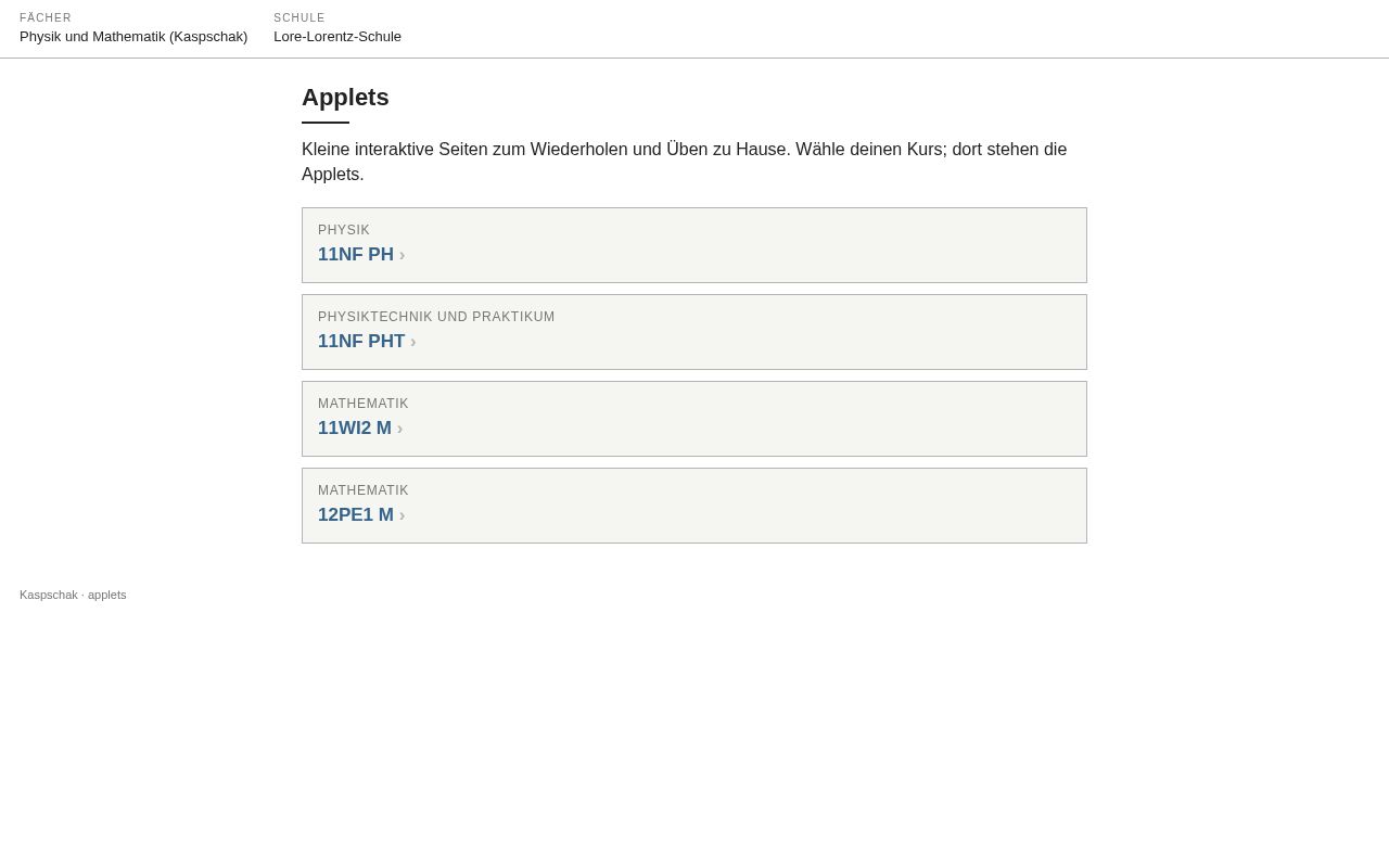 Preview of Applets