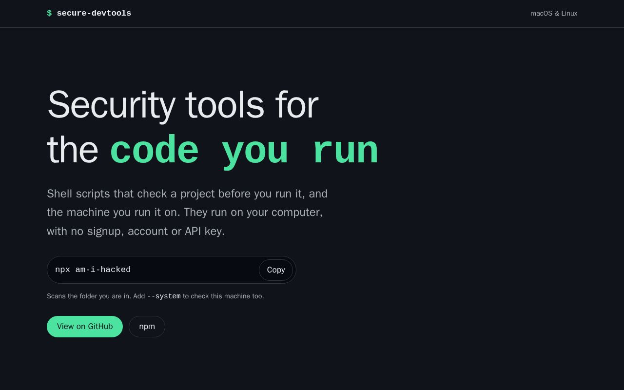 Preview of Secure Devtools