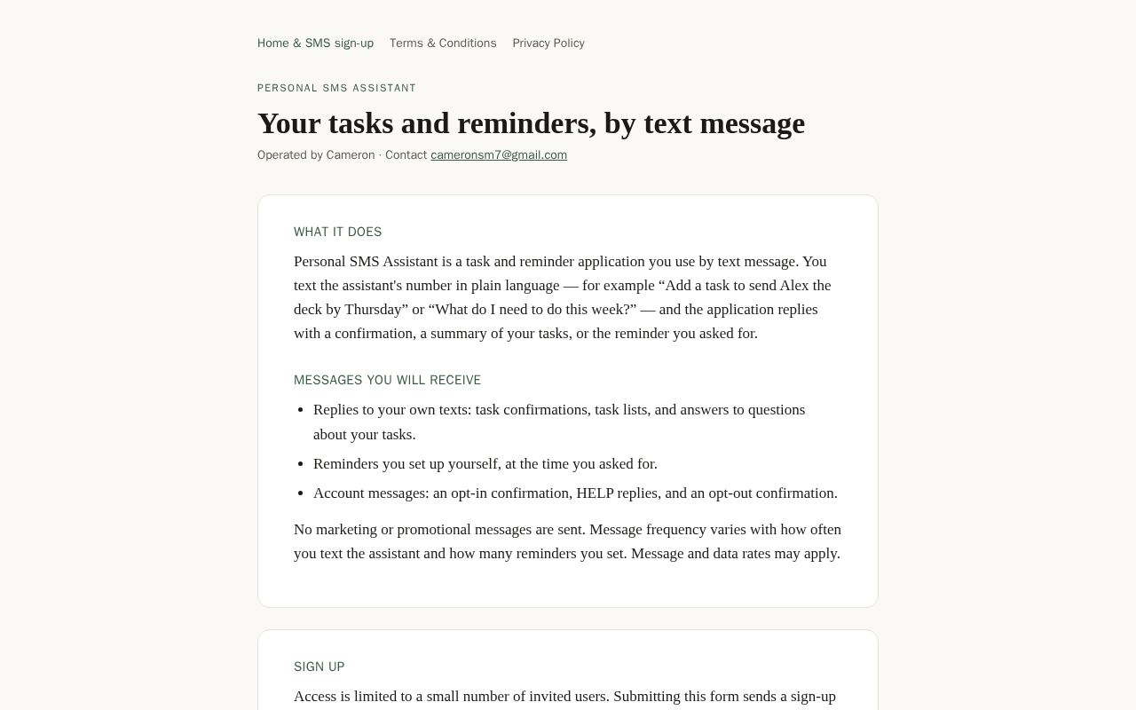 Preview of Personal Assistant Policies
