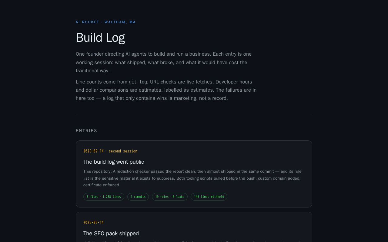 Preview of Airocket Build Log