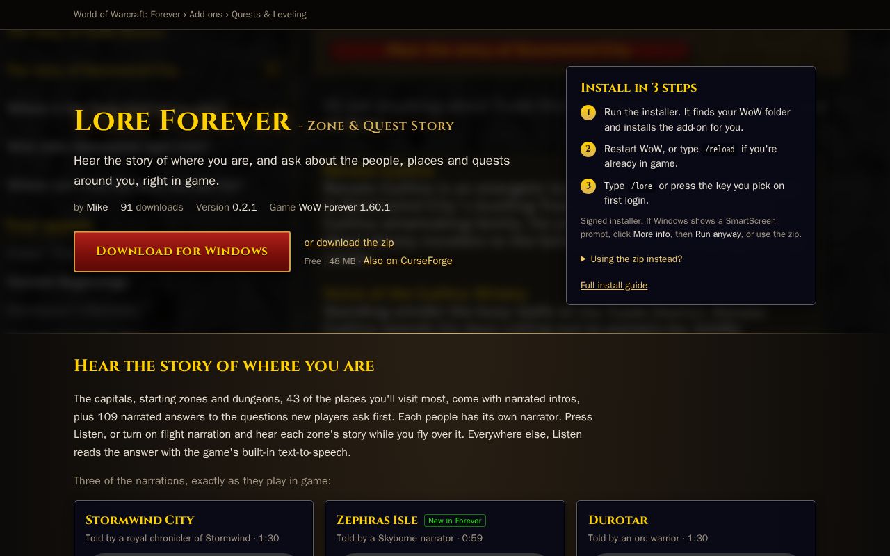 Preview of LoreForever
