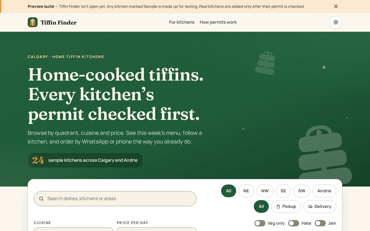 Preview of Tiffinfinder