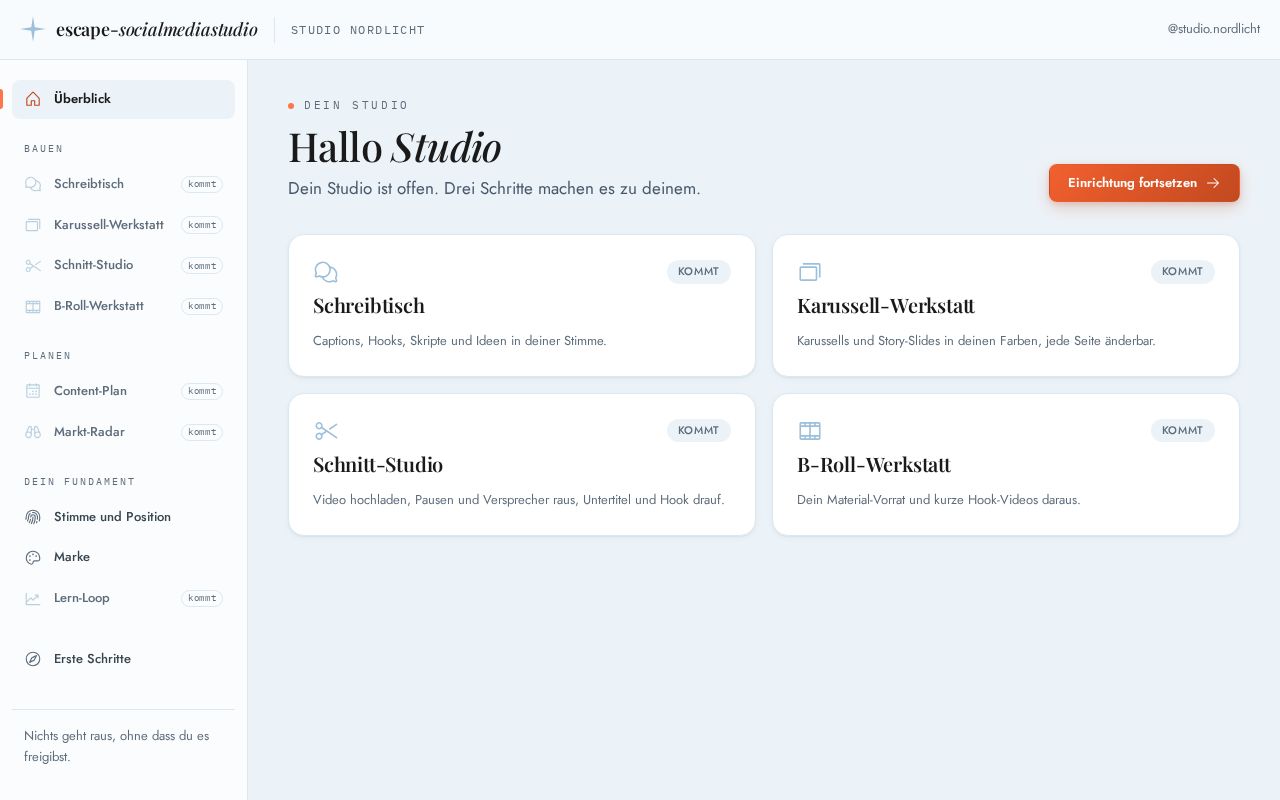 Preview of Escape Socialmediastudio Vorschau