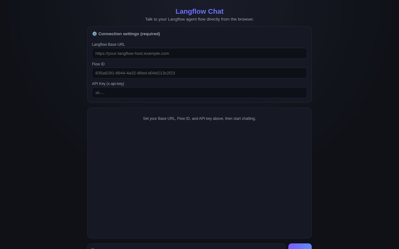 Preview of Langflow Chat