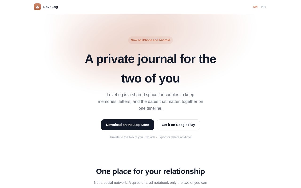 Preview of Lovelog Site
