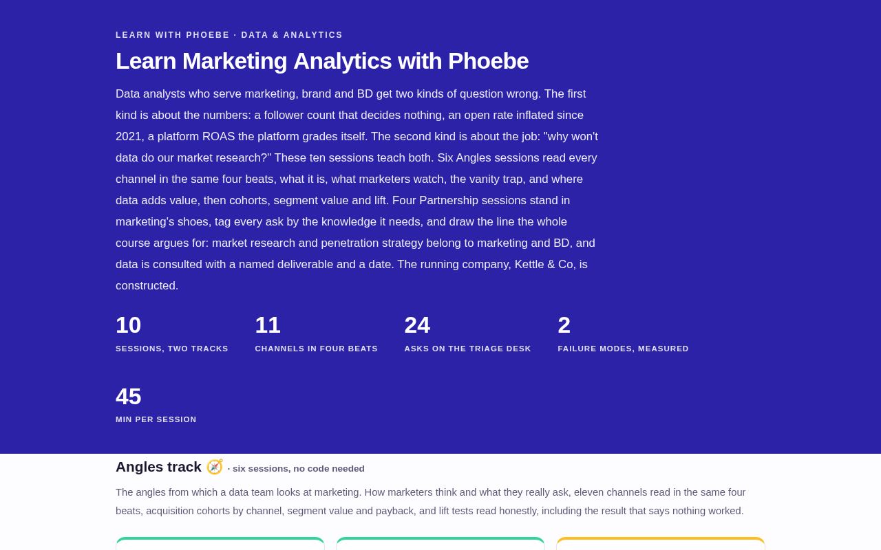 Preview of Learn Marketing Analytics With Phoebe
