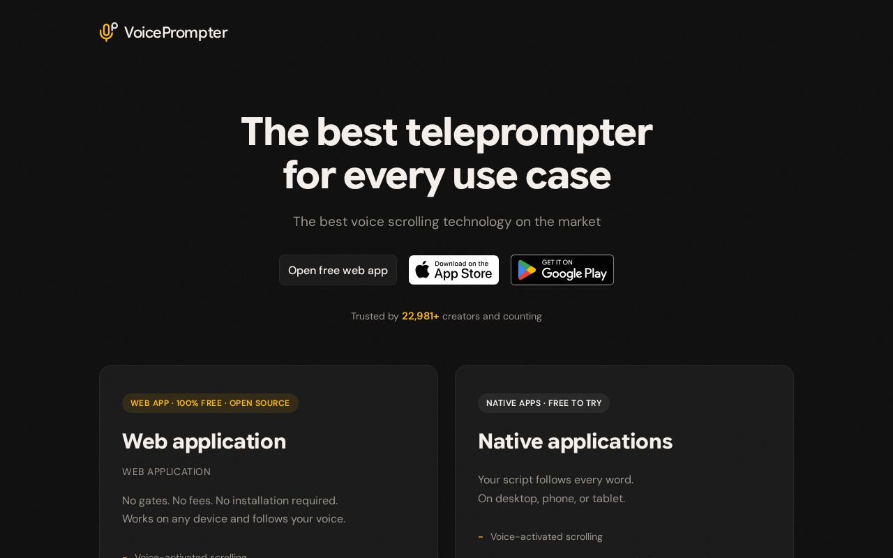 Preview of Voice Teleprompter