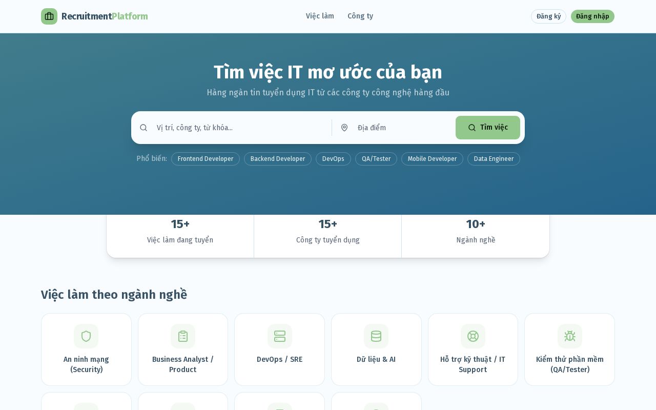 Preview of Recruitment Platform Fe
