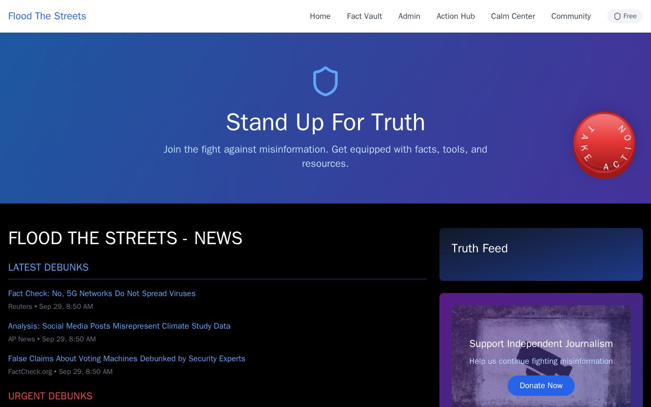 Preview of Flood The Streets - Fight Misinformation With the Truth