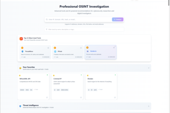 Preview of OSINT Tools Hub