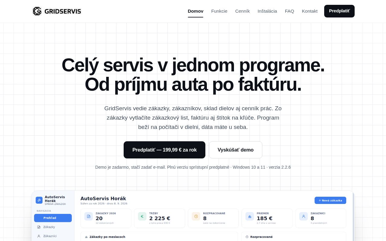 Preview of GridServis App