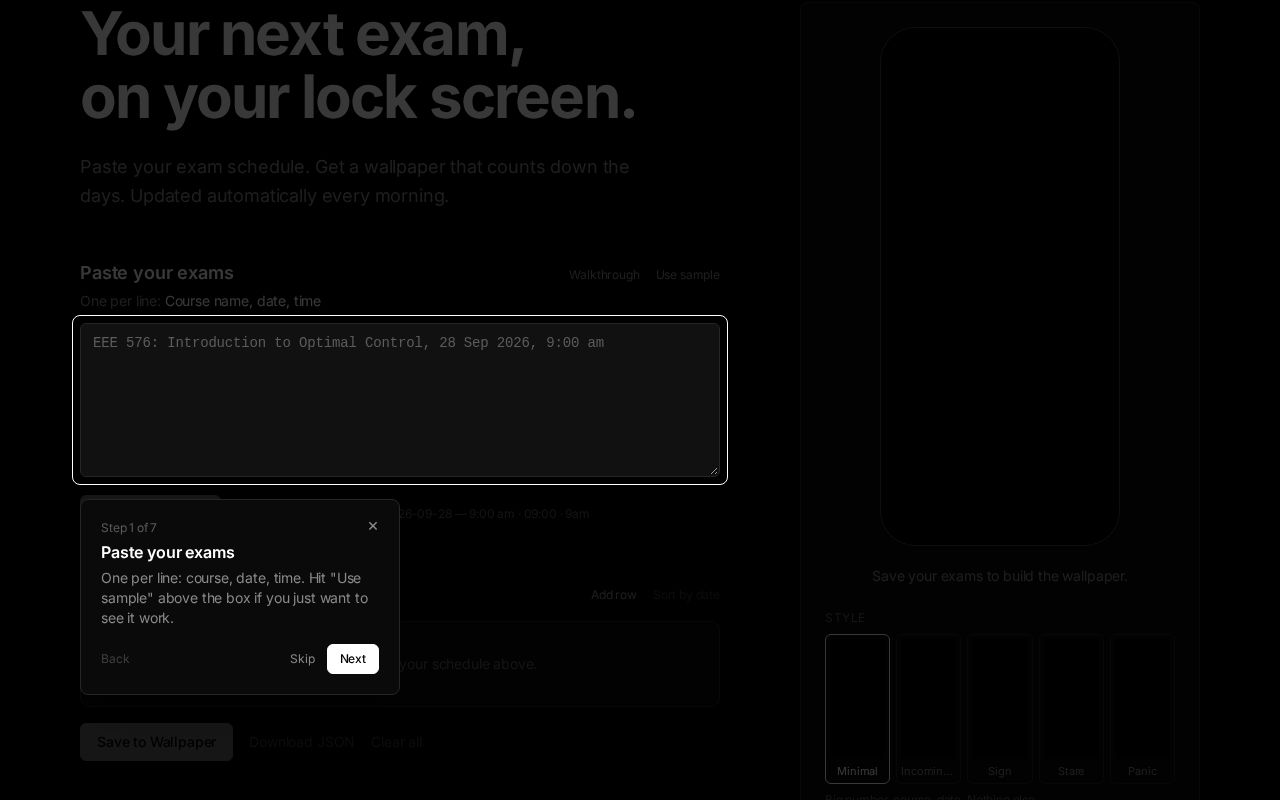 Preview of Countdown App