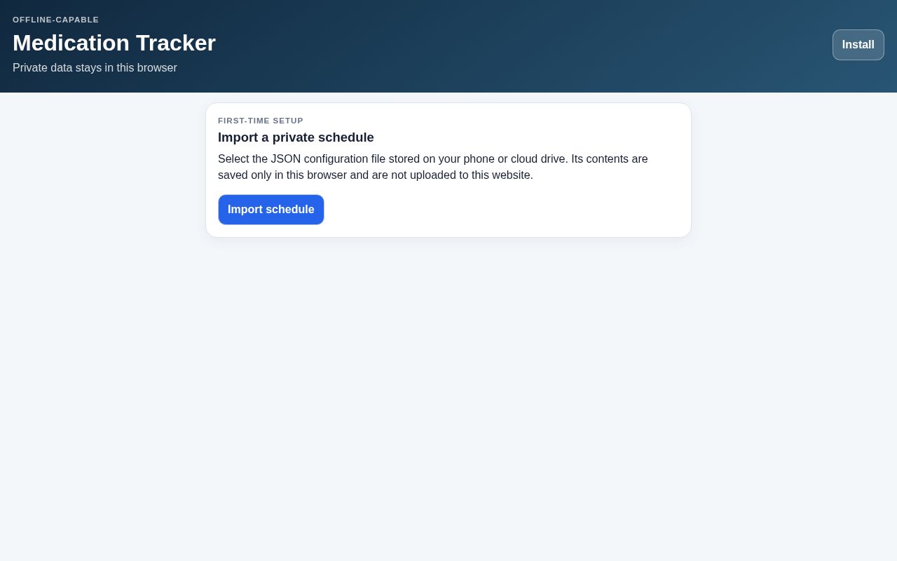 Preview of Medication Tracker