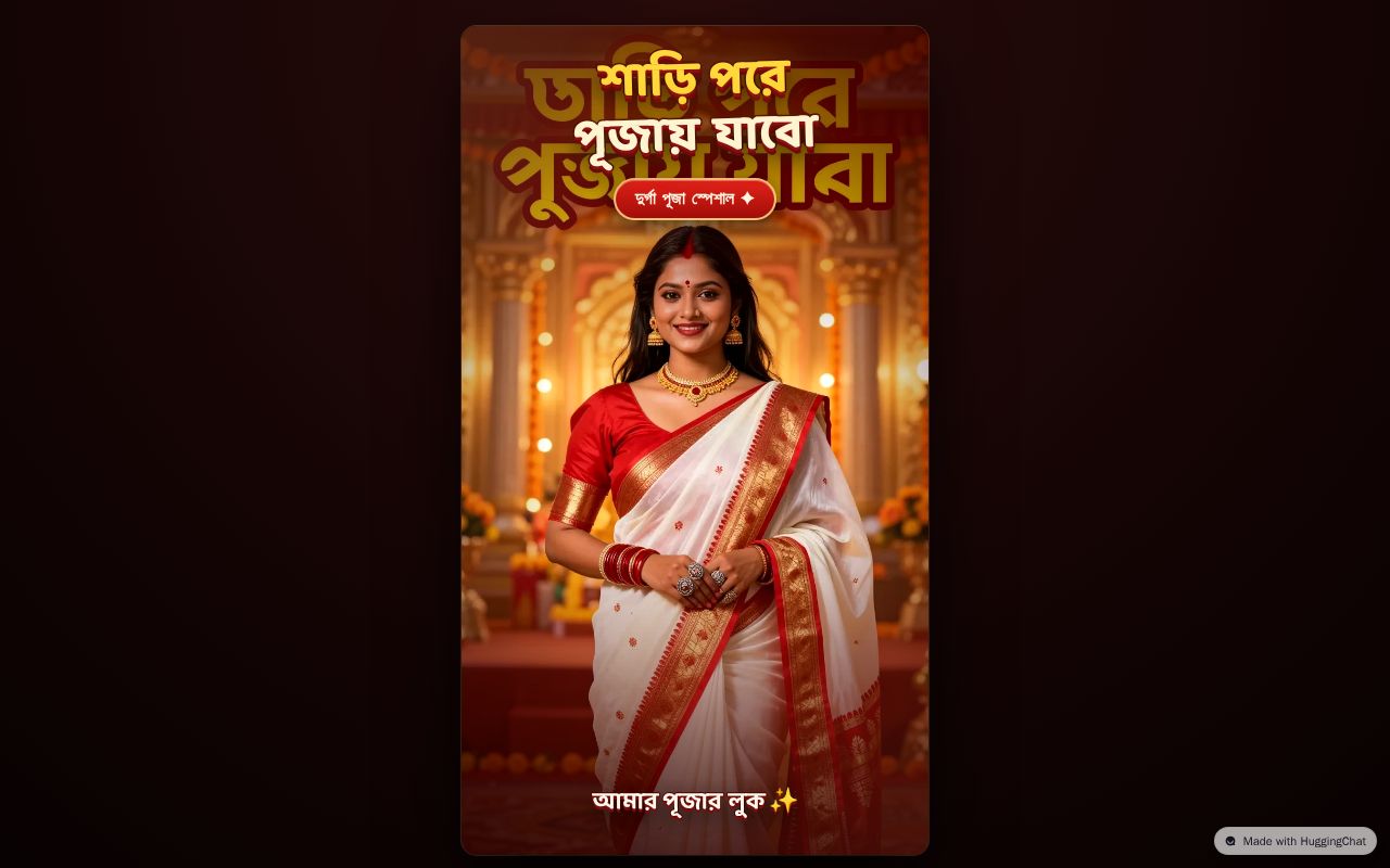 Preview of শাড়ি পরে পূজায় যাবো — 9:16 Thumbnail