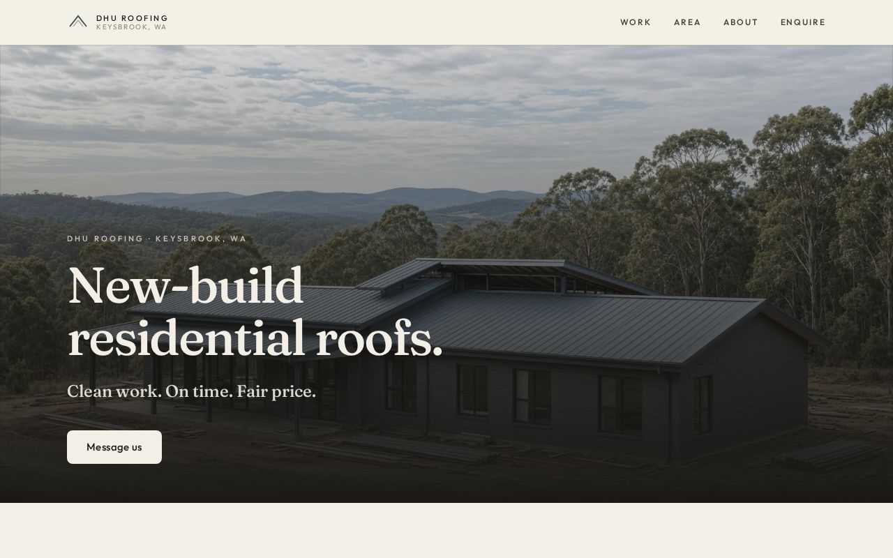 Preview of Naixus Roof Technicians — new-build residential roofing, South West WA