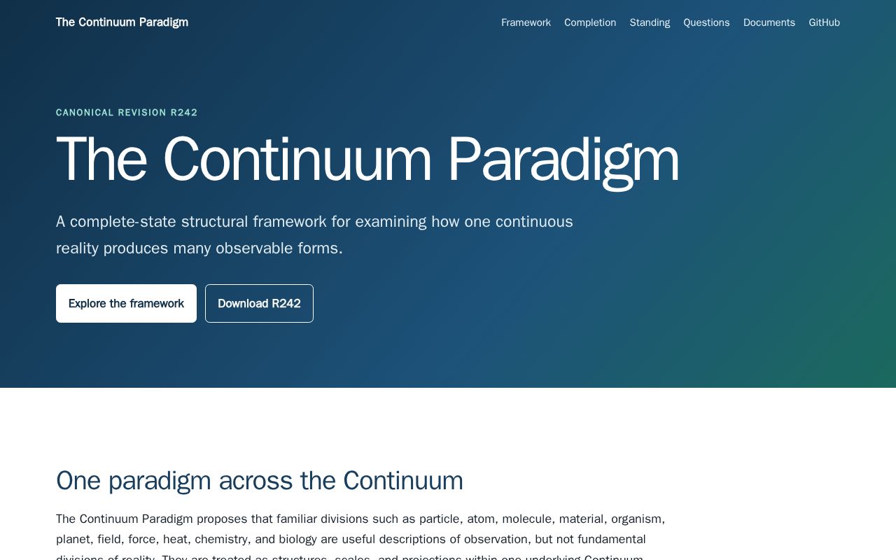 Preview of Continuum Paradigm