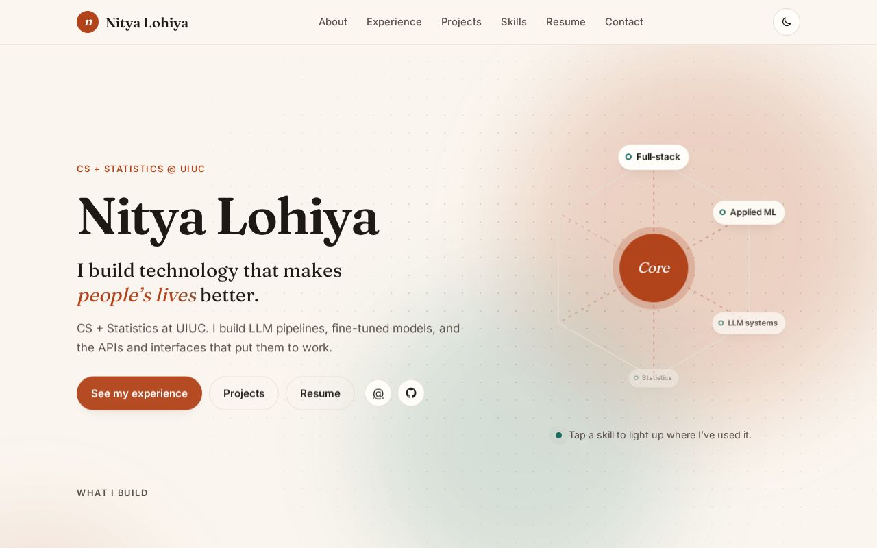 Preview of Nitya Lohiya Github Io