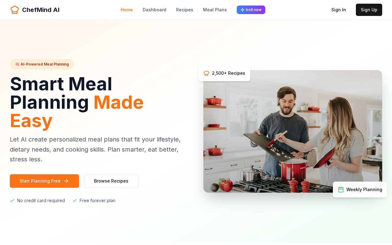 Preview of Chef Mind AI