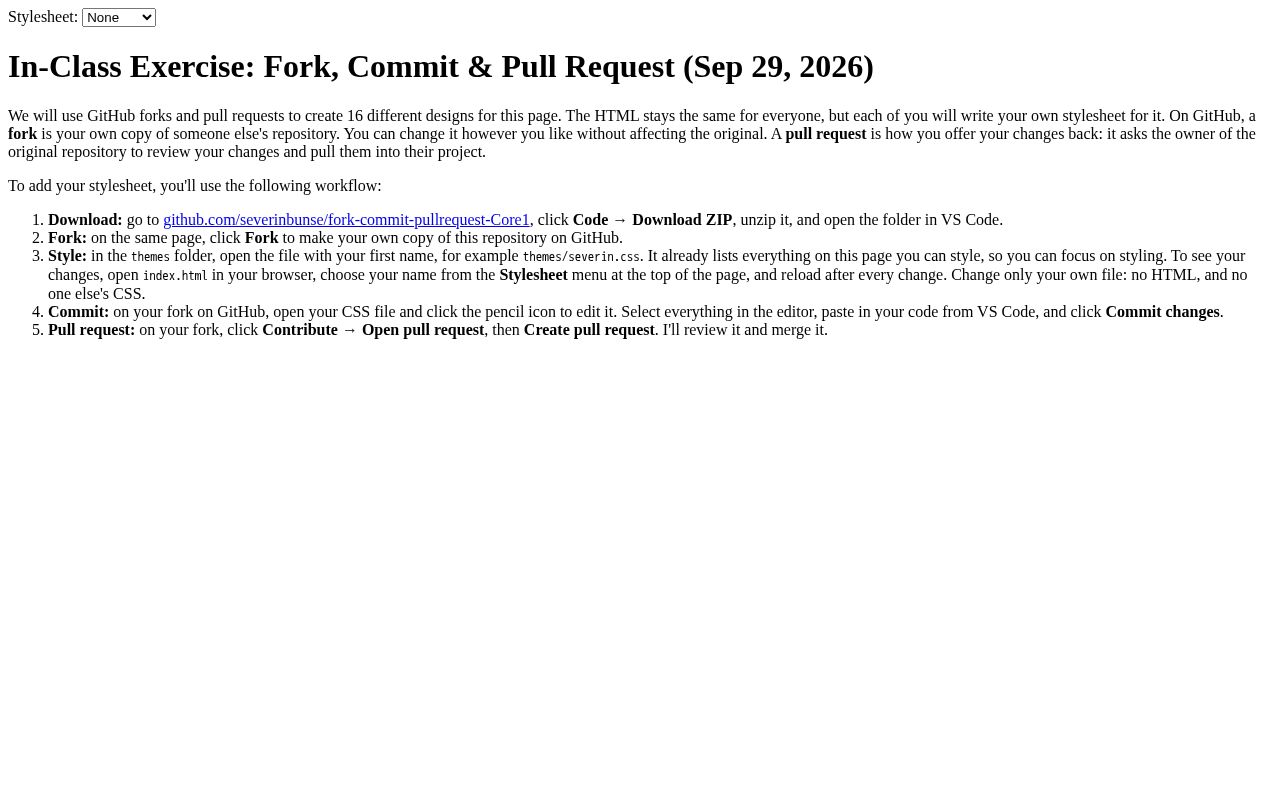 Preview of Fork Commit Pullrequest Core1