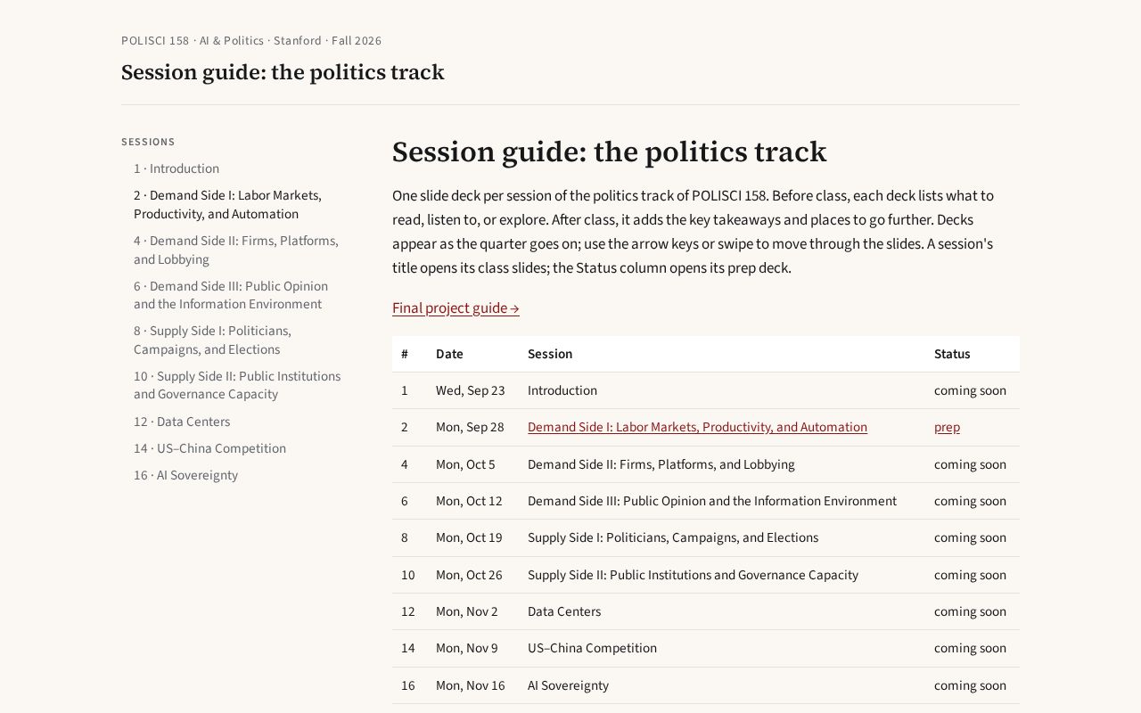 Preview of Session guide