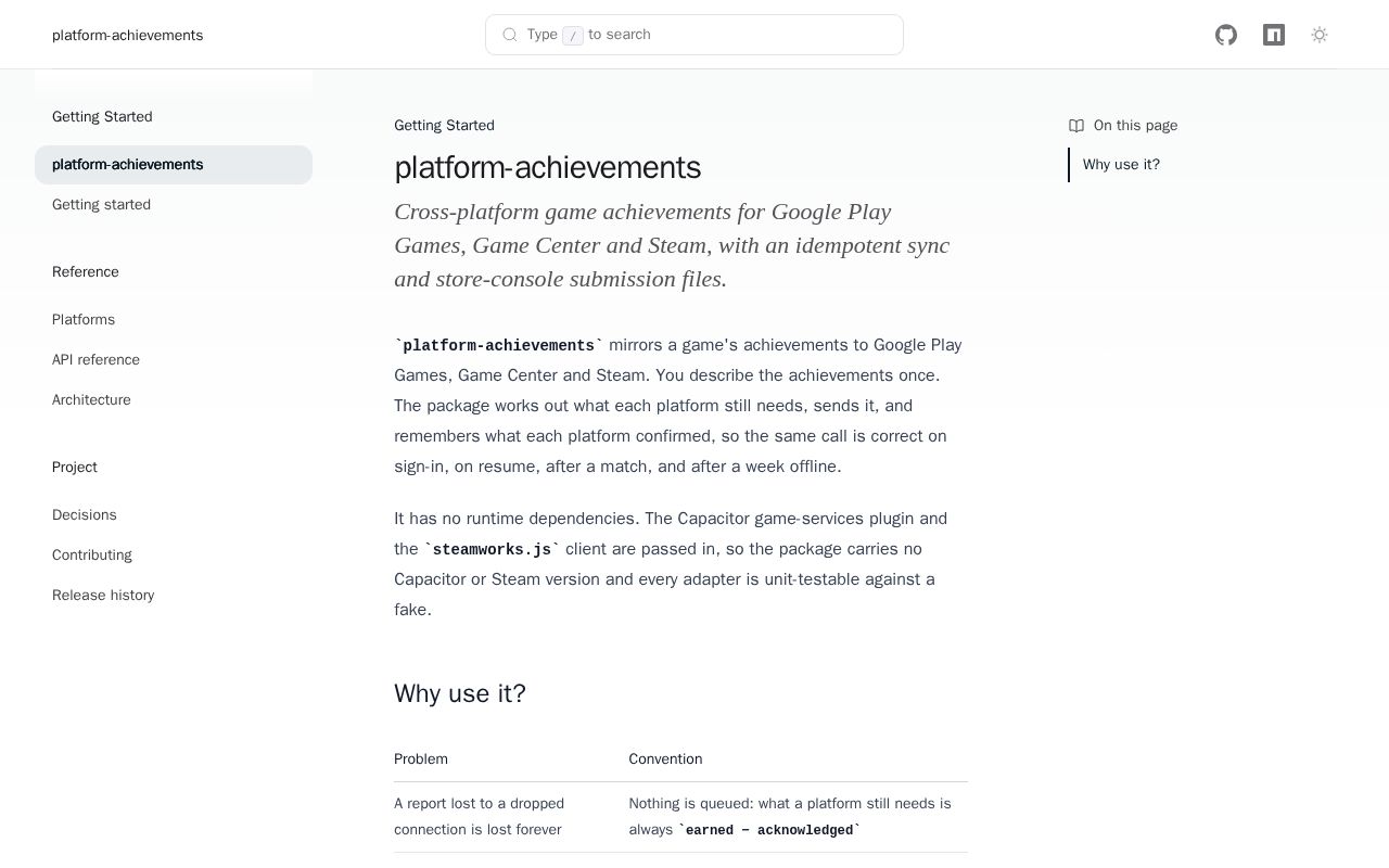 Preview of Platform Achievements